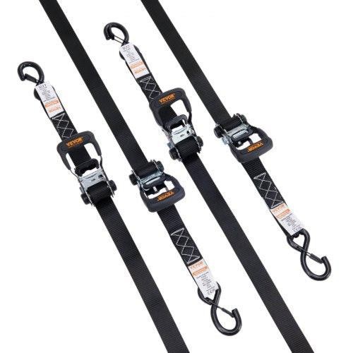 Ratchet Tie Down Straps 4PK 5208 lb Max Break Strength Includes 4