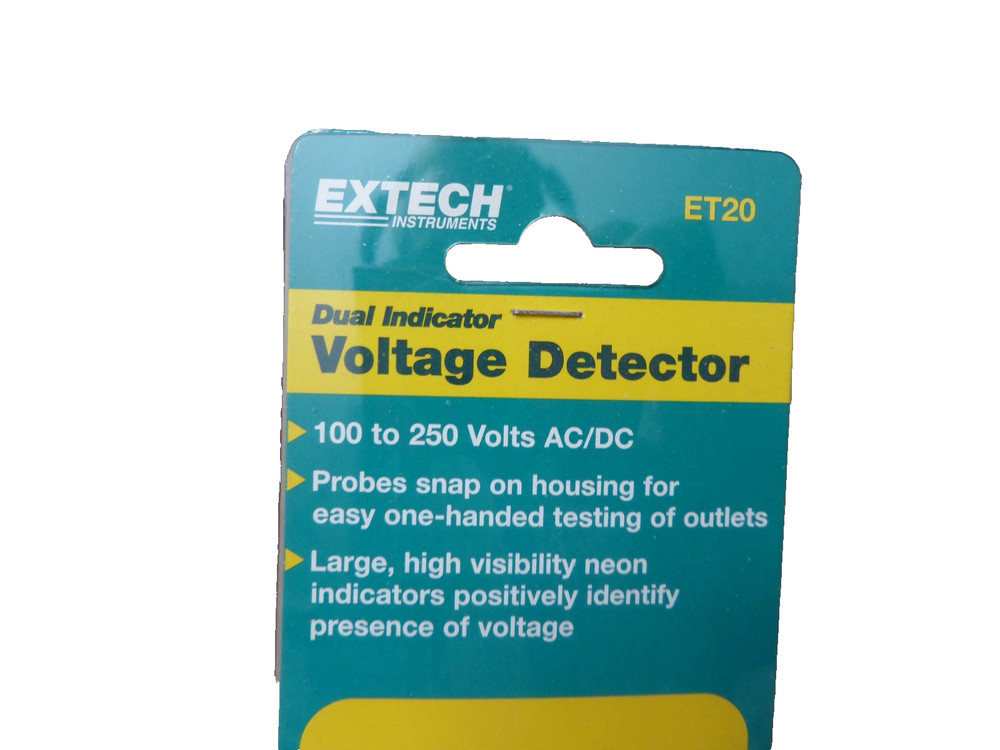 2- Extech ET20 Voltage Tester 100-250V AC/DC Electrical Circuit Detector