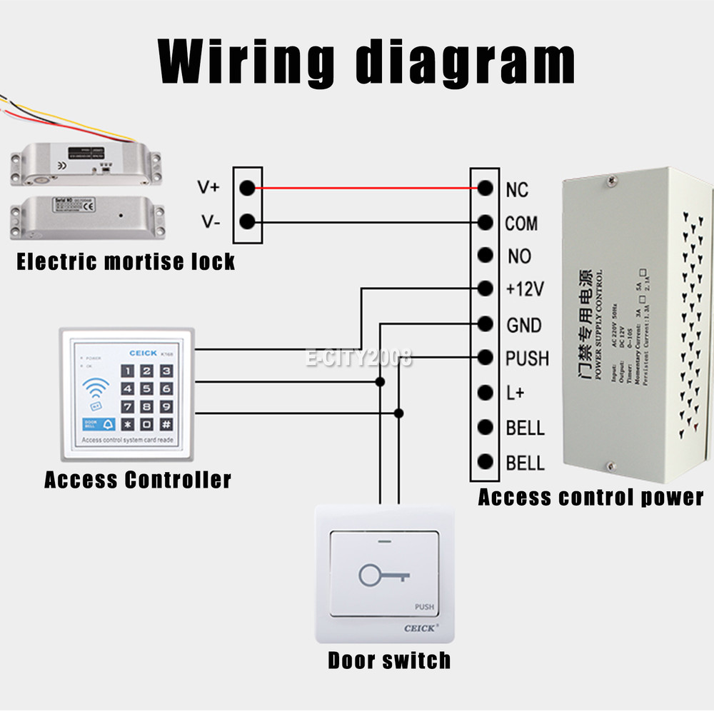 Electric Drop Bolt Lock Security System Fail-Safe Control Easy To Install DC12V