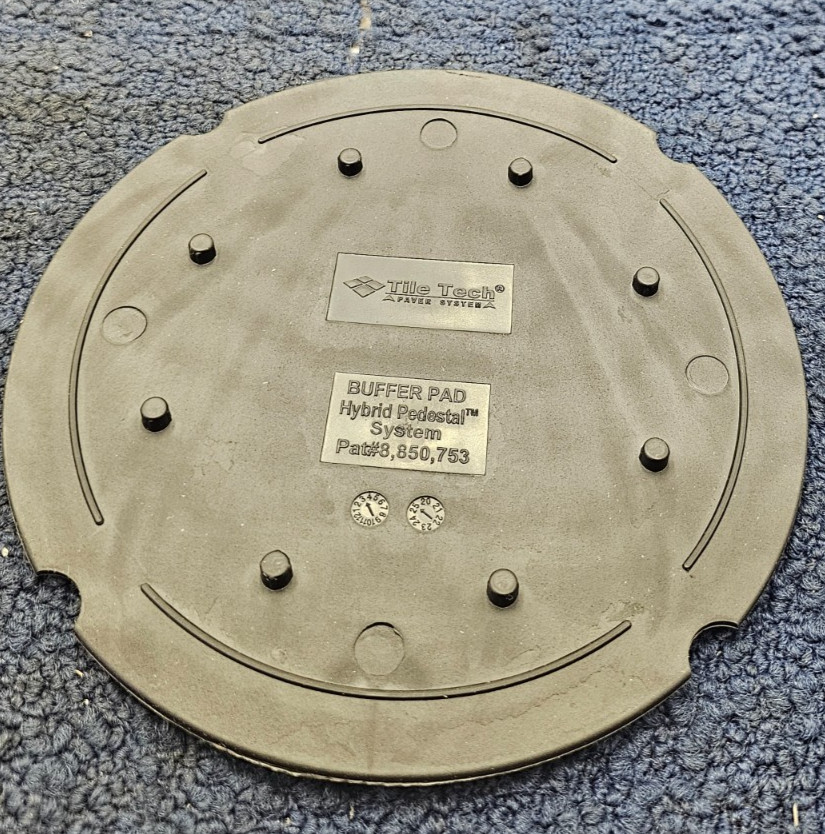 Tile Tech Paver Buffer Pad Hybrid Pedestal System Black 7" Diameter
