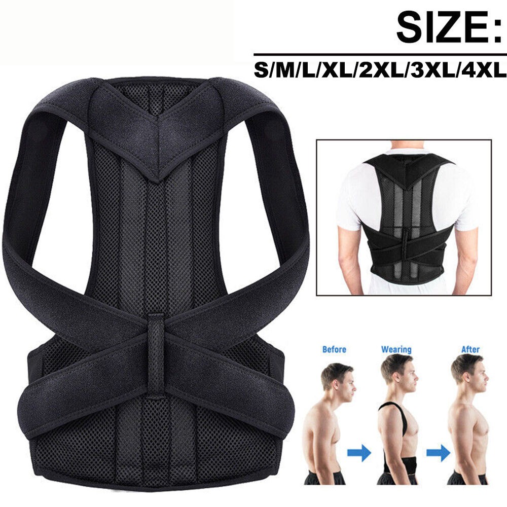 Full Back Straight Brace,Clavicle Support Adjustable Device - Thoracic Kyphosis