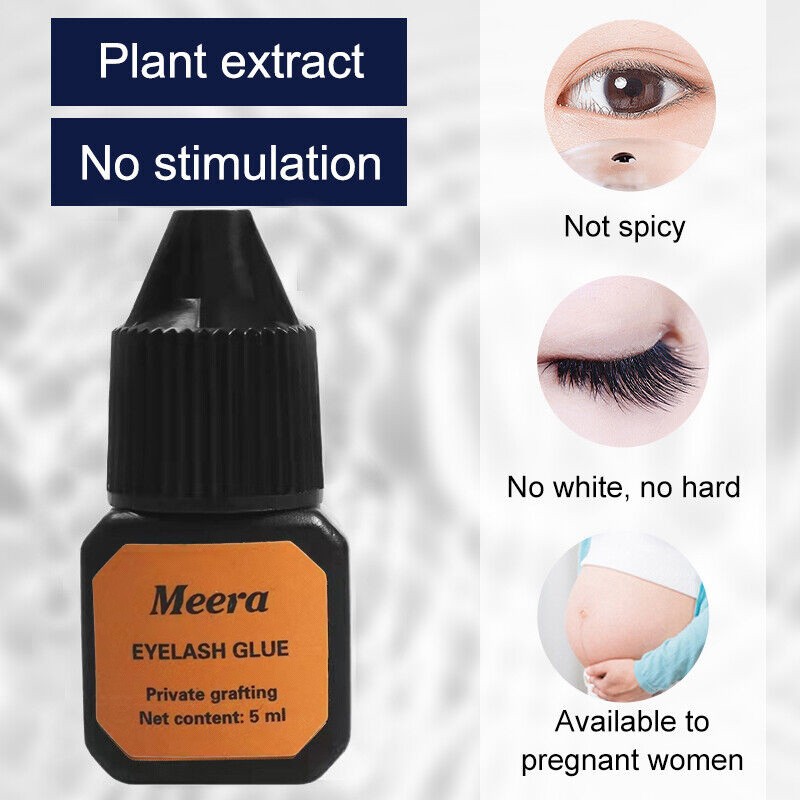 Quick Dry Eyelash Extension Glue 2 Second Set Plant Based Non Irritating Black