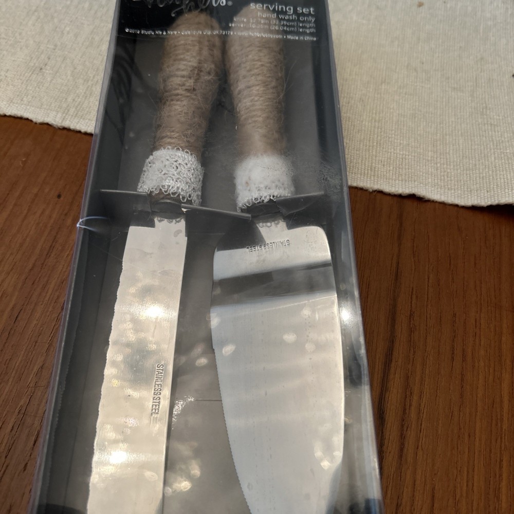 Original Box, Studio His & Hers Wedding Serving Set, Cake Knife w/Server