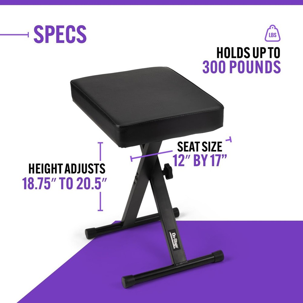 OnStage KT7800 Padded Keyboard Bench