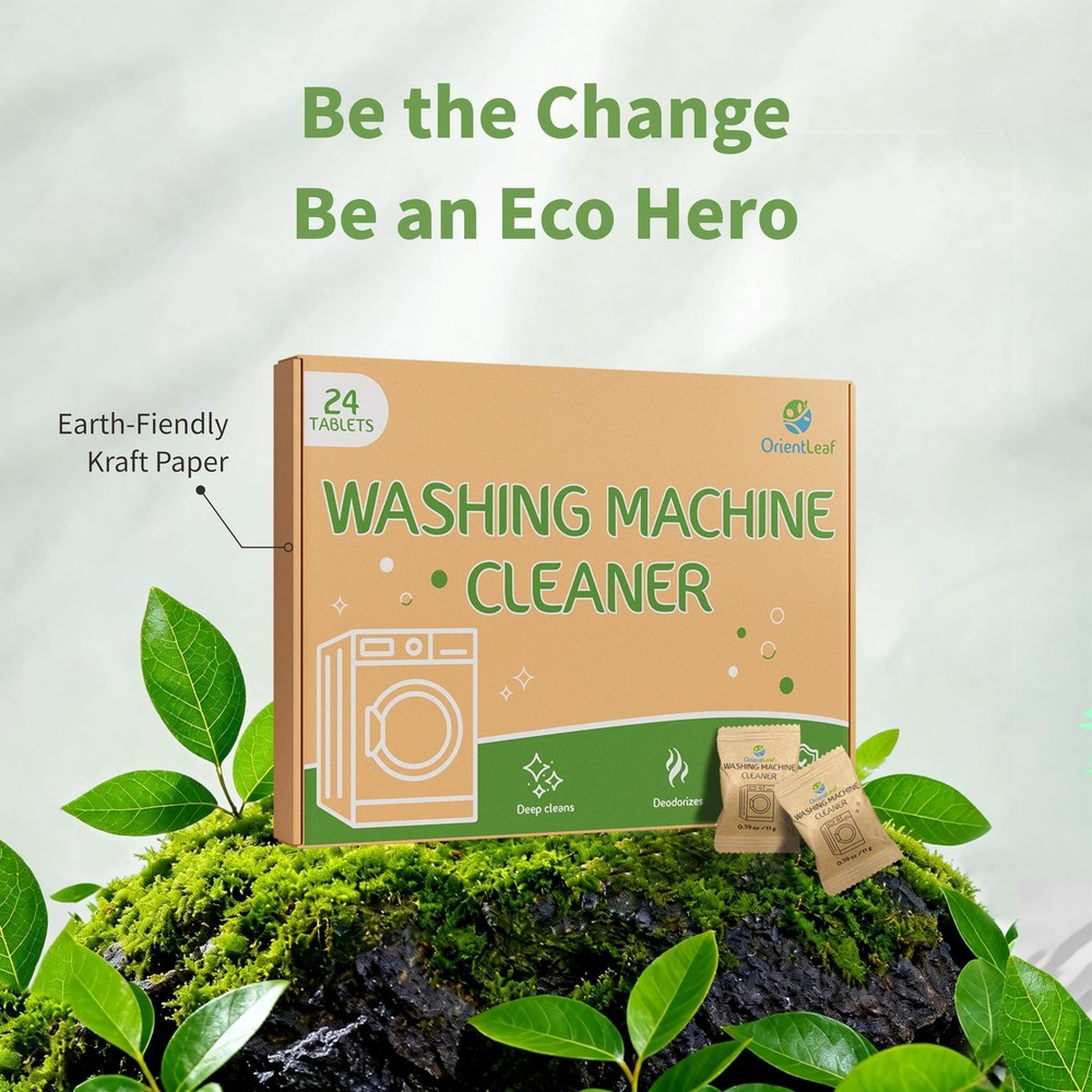 Washing Machine Cleaner Tablets 24 Pack HE Front Top Load Tabletas Lavadora