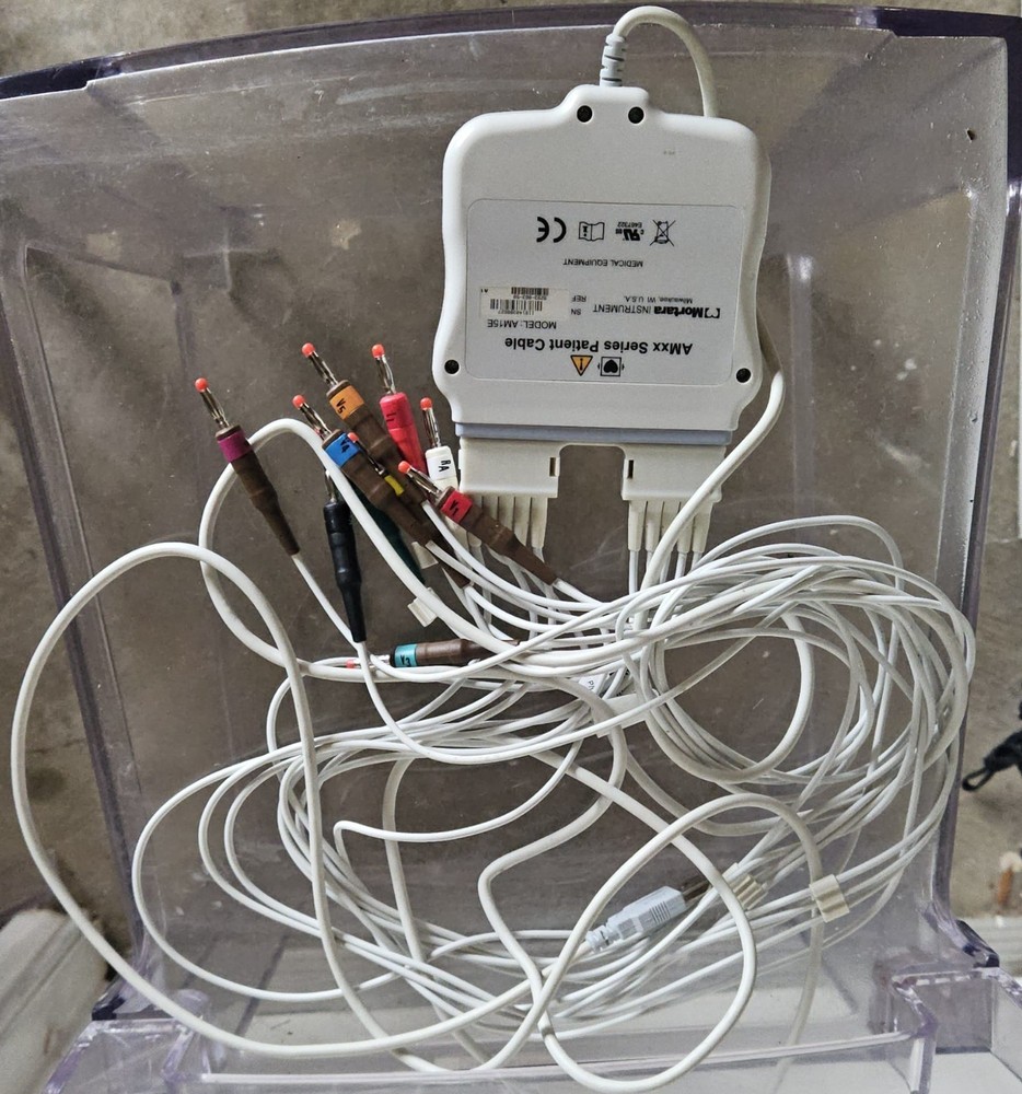 Mortara ECG Model ELI 380 Machine with leads And module .Read description