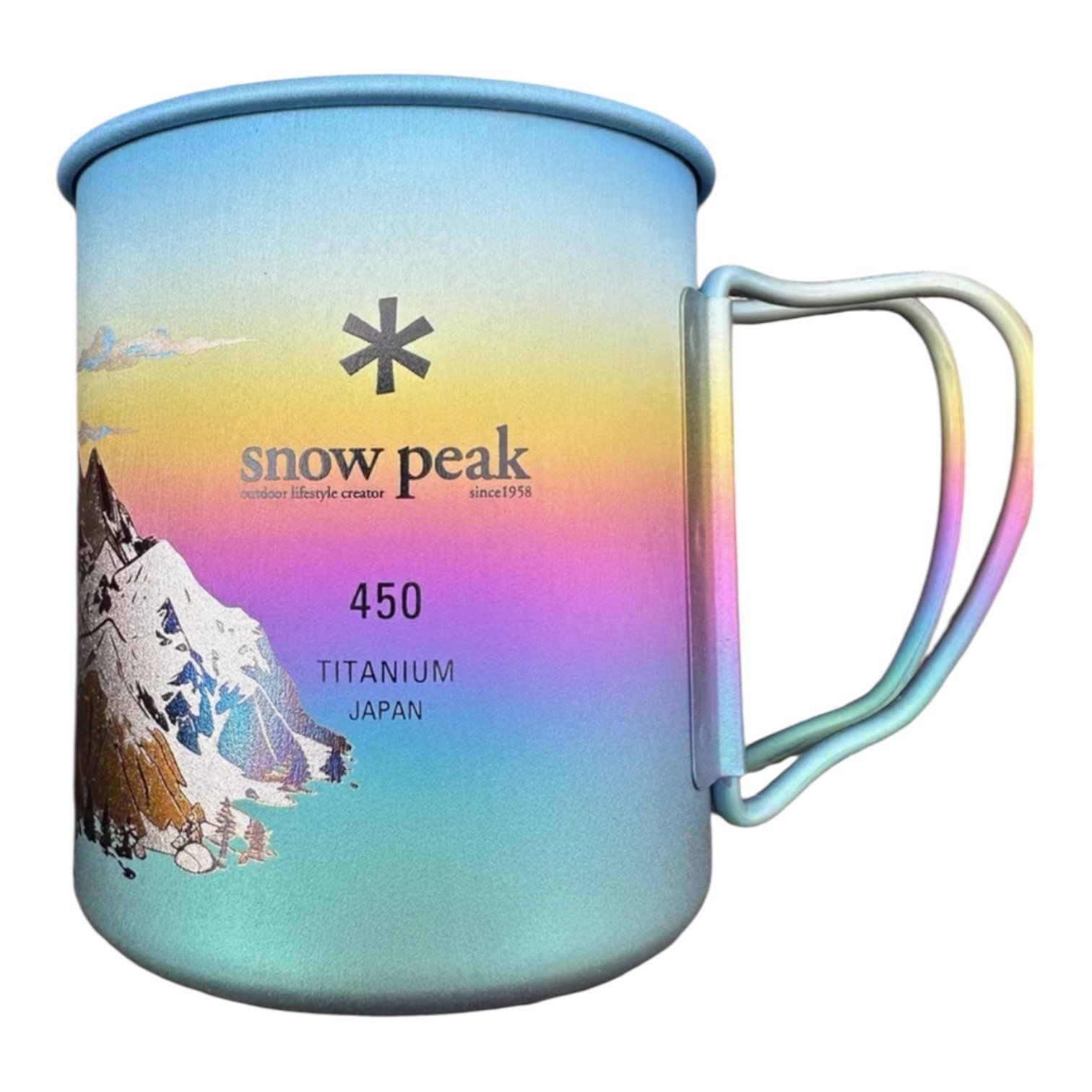 Snow Peak Titanium Mug 450ml Custom Design Camping Cup Ultralight