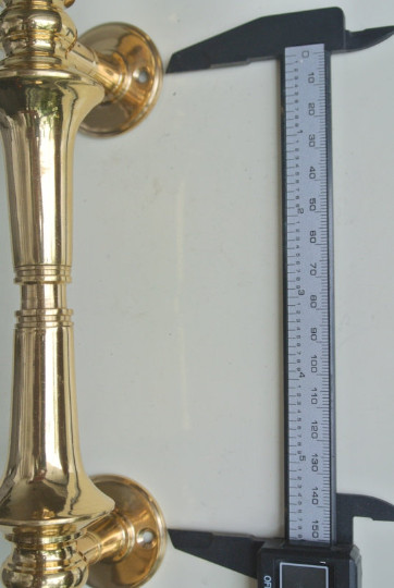 Large SPUN Brass Door Pull Handle – 30cm (12") Vintage Style Solid Brass GRAB