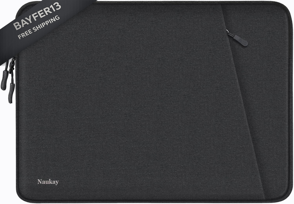 Laptop Case 15.6 inch, Shockproof Protective Computer Sleeve Black