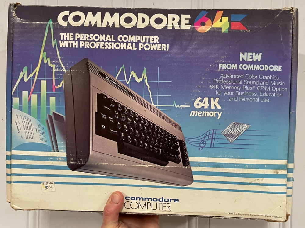 Commodore 64 Keyboard in Box & Manual Inserts & Cords & Warranty Tested