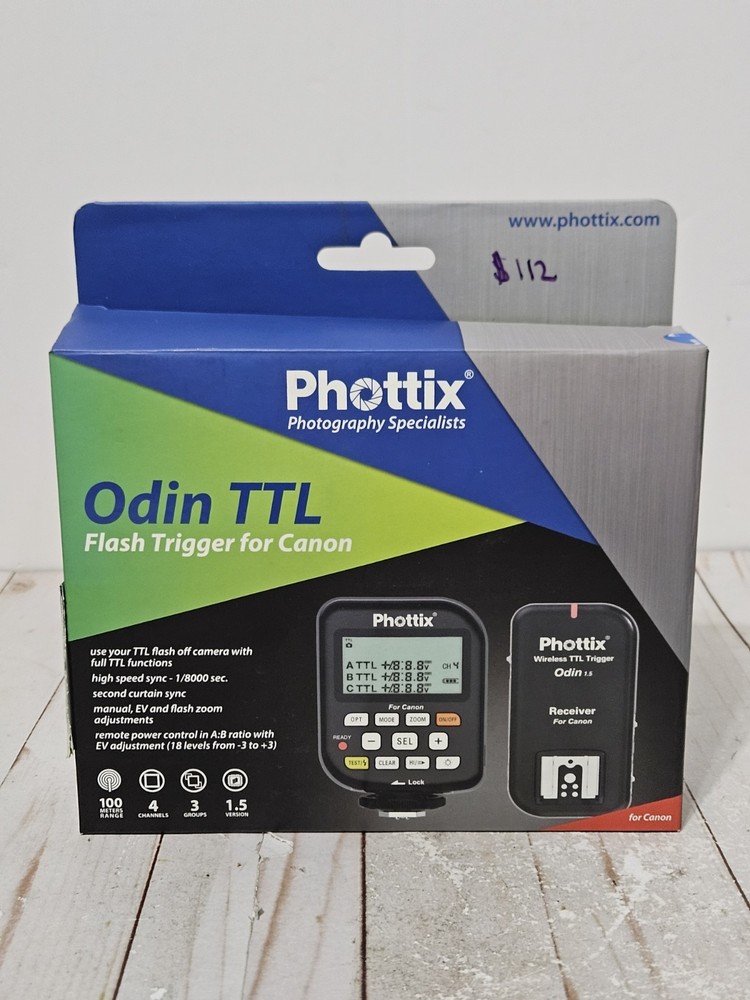 Phottix Odin TTL Flash Trigger & Receiver for Canon DSLRs New