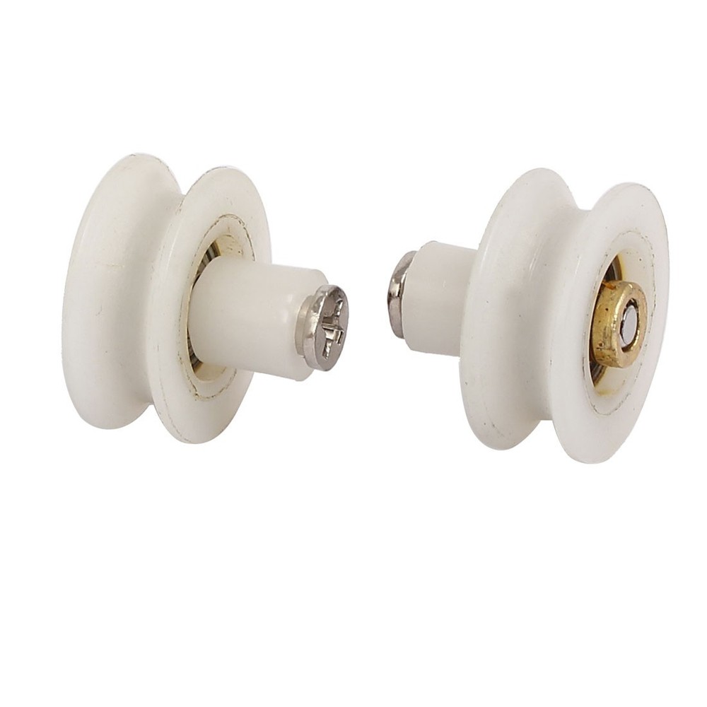 23mm plastic wheel slide glass roller holder rolling pulleys 5pcs