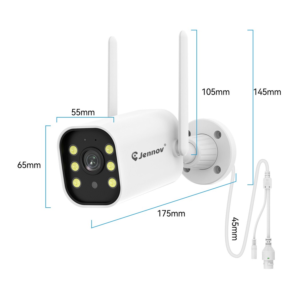 5MP Wireless CCTV Home Security Camera System Auto Cascading NVR AI Detection