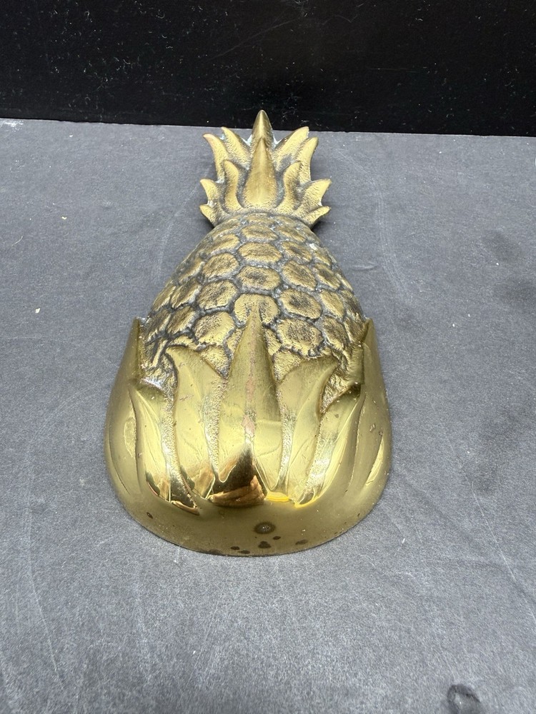 Vintage Solid Brass Pineapple Door Knocker Signed M. Healy '97 Premium Heavy