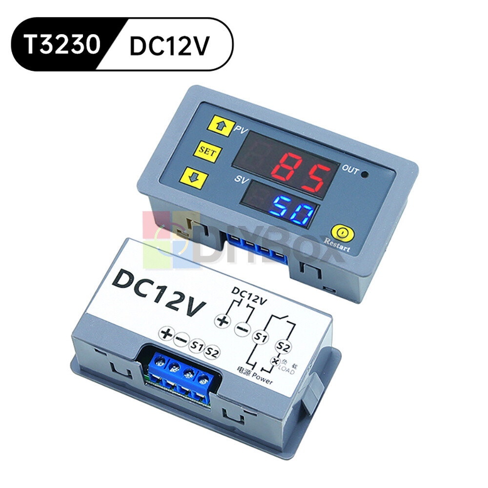 T3230 Digital Time Delay Relay Cycle Timer Control Switch AC110-220V DC12V 24V
