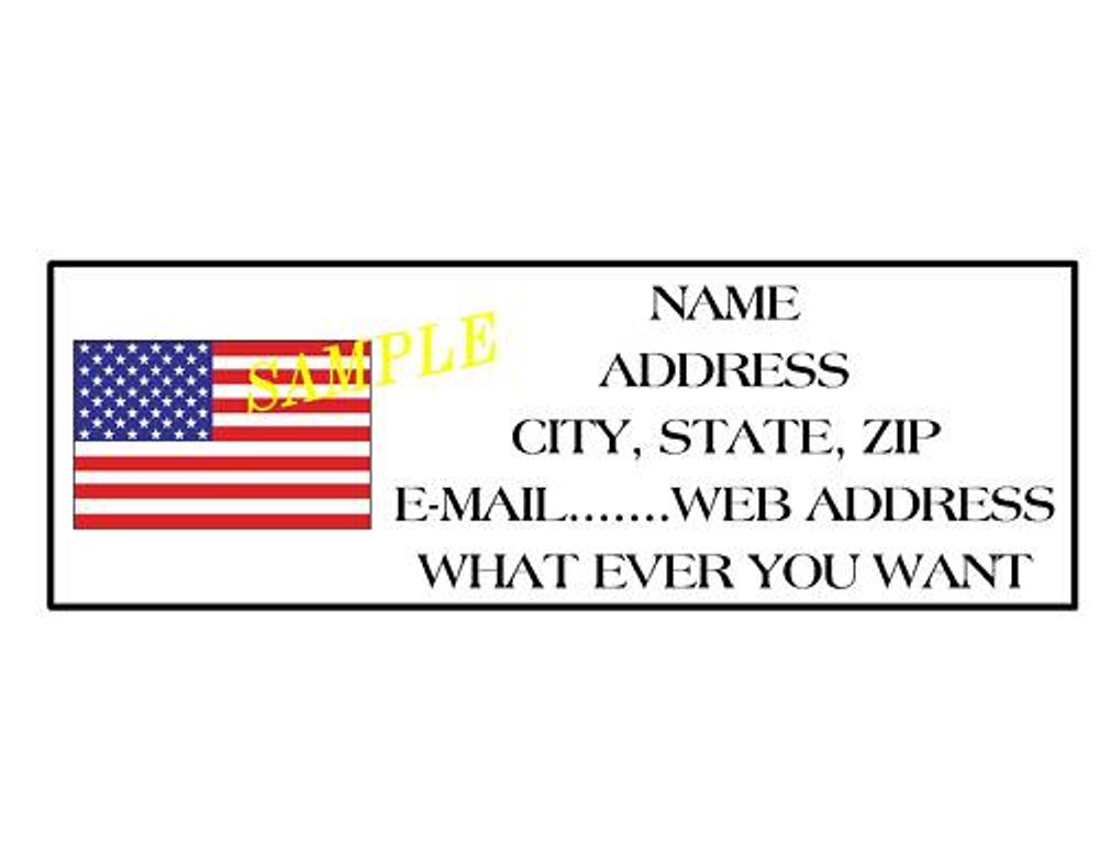 AMERICAN FLAG ADDRESS LABELS COOL!!! #3