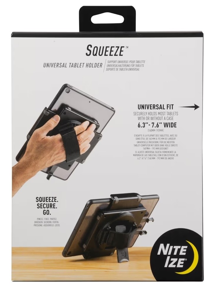 Nite Ize Squeeze Universal Tablet Holder Tablet Stand and Lanyard