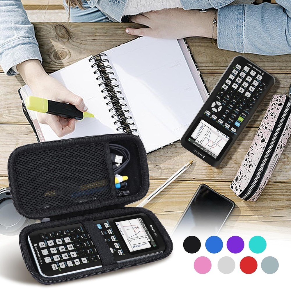 Versatile Hard Case Compatible with TI-84 Plus & Nspire Calculators - Black