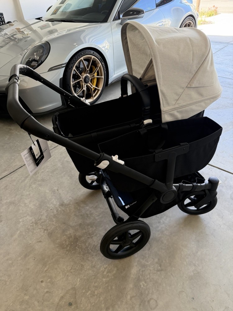 Bugaboo Donkey 5 Duo Double Stroller + Extension – Black/Misty White – NEW!!