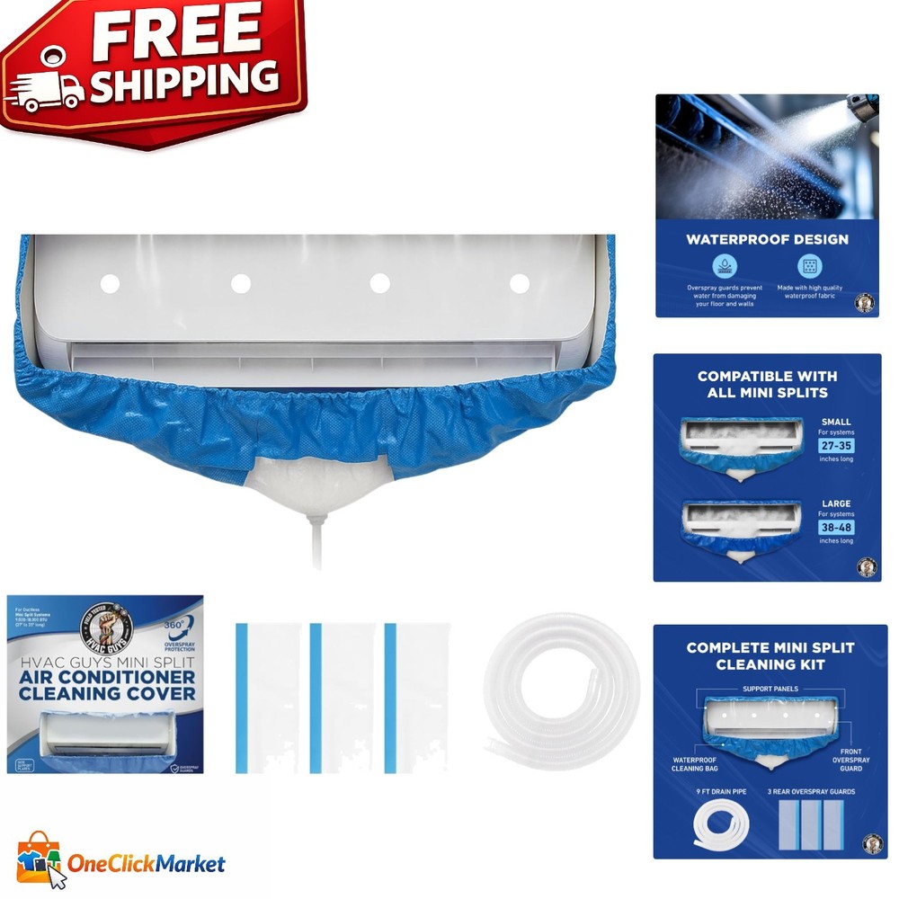 Complete Mini Split AC Cleaning Kit | Durable Waterproof Design & Tools Included