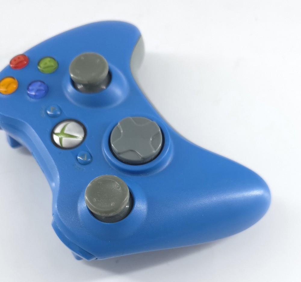 Official OEM Microsoft Xbox 360 Wireless Controller Blue & Gray Limited Edition