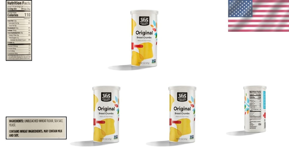 Versatile Bread Crumbs - Perfect for Meatloaf & Mac and Cheese, 3 Pack