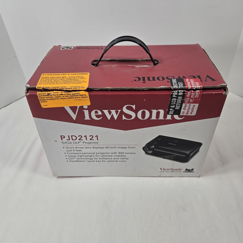 ViewSonic PJD2121 Short Throw SVGA DLP Projector With Case