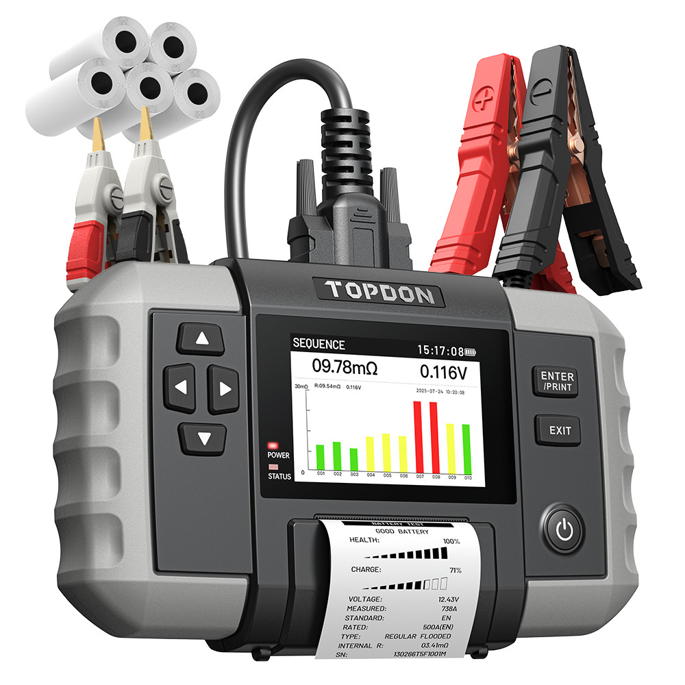 🔥TOPDON BT600 Plus Car Battery Tester Battery Analyzer with Built-in Printer