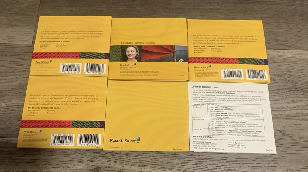 ROSETTA STONE ESPANOL Level 1, 2 & 3 Spanish Interactive Software CD's Version 3