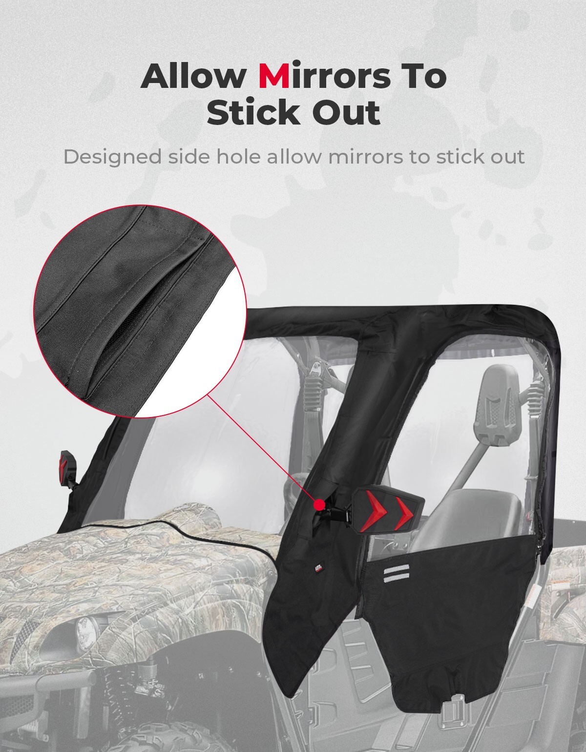 Cab Enclosure Upper Door for Yamaha Rhino (with half doors)450 660 700 2004-13