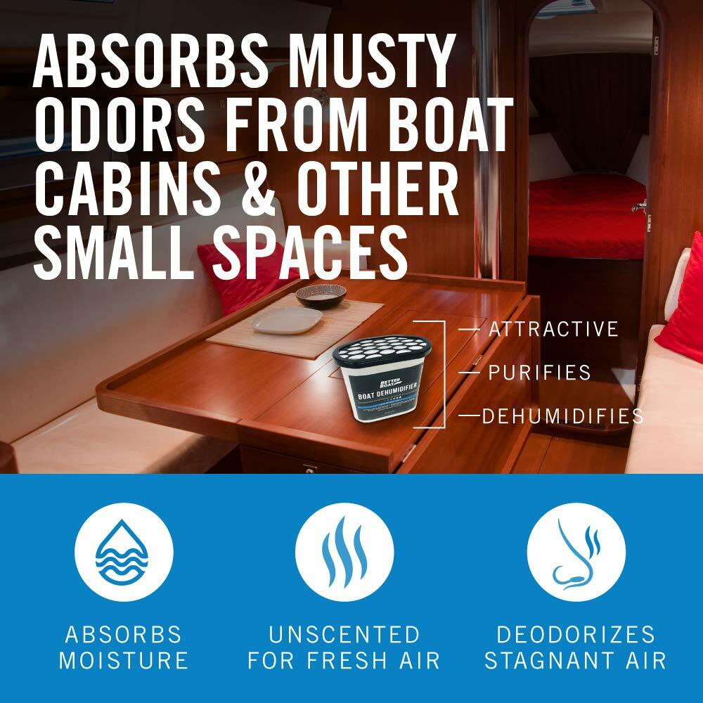 2 Pack Boat Dehumidifier Moisture Absorber and Charcoal Deodorizer Remove