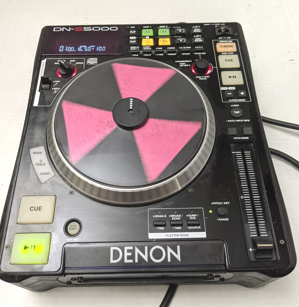DENON DN-S5000 Digital Turntable CDJ Table Top DJ CD MP3 Active Platter #2
