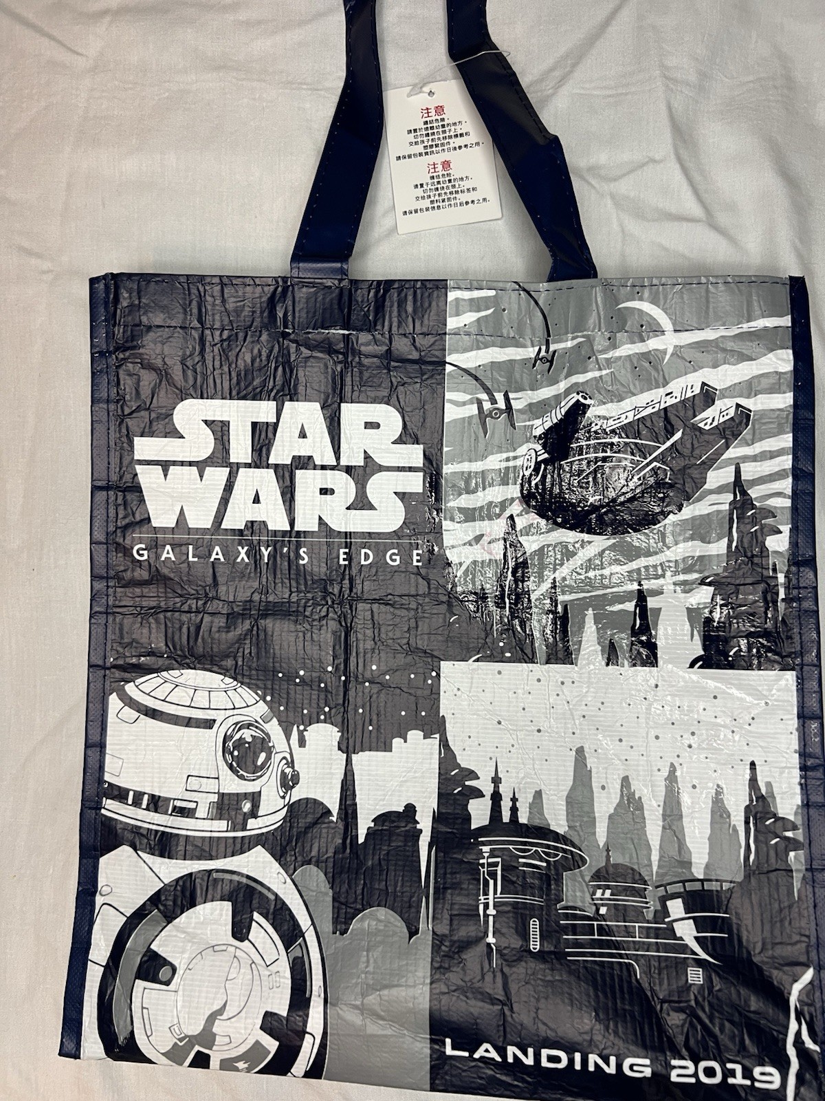 Disney Parks Star Wars Galaxy's Edge OPENING Landing 2019 Tote Reusable Bag Cast