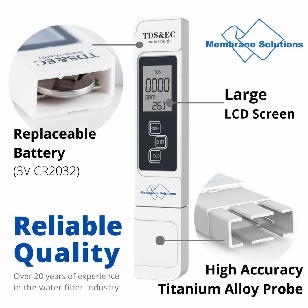 PH Meter Digital TDS Meter EC&Temperature Water Quality Tester for Drinking,Pool