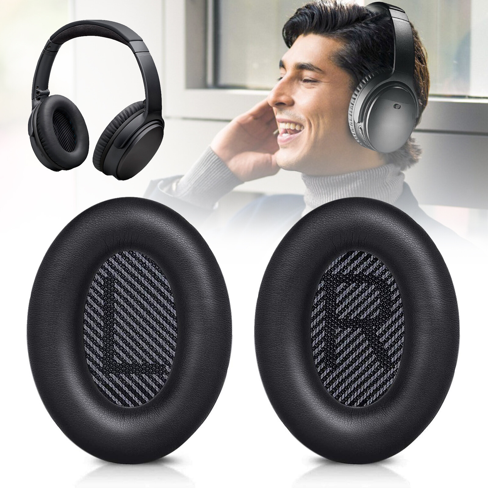 Ear Pads for Bose QuietComfort QC35/QC35 II Headphones Replacement Soft Cushion