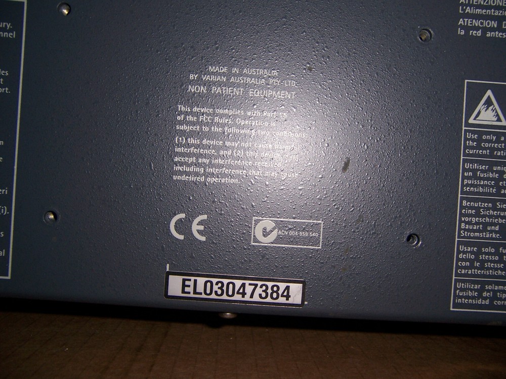 13476 varian australia sps5 sample preperation system E103047384