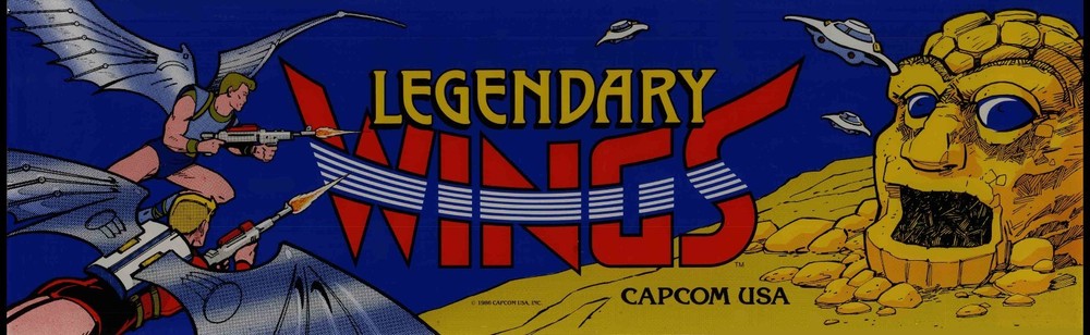 Legendary Wings Arcade Marquee 26" x 8"