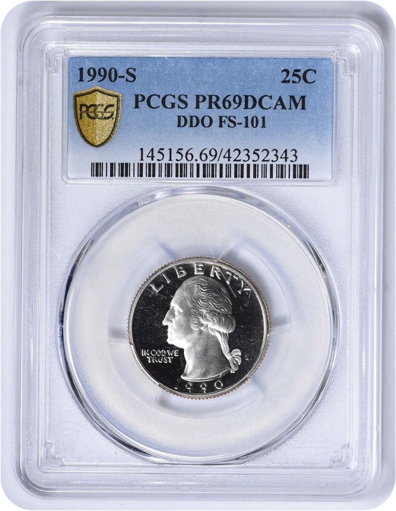 1990-S Washington Quarter DDO FS-101 PR69DCAM PCGS