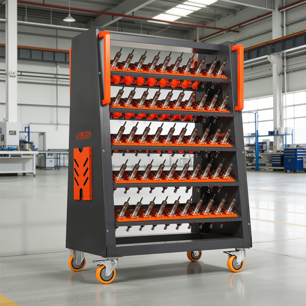 CNC Tool Storage Racks Movable can be Install CAT40-100CAP strong load-bearing