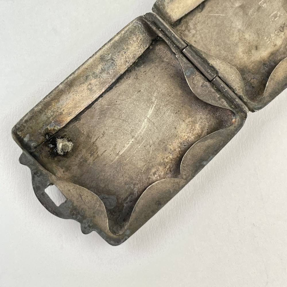 Antique Solid Silver Stamp Case Albert Ernest Jenkins 1913