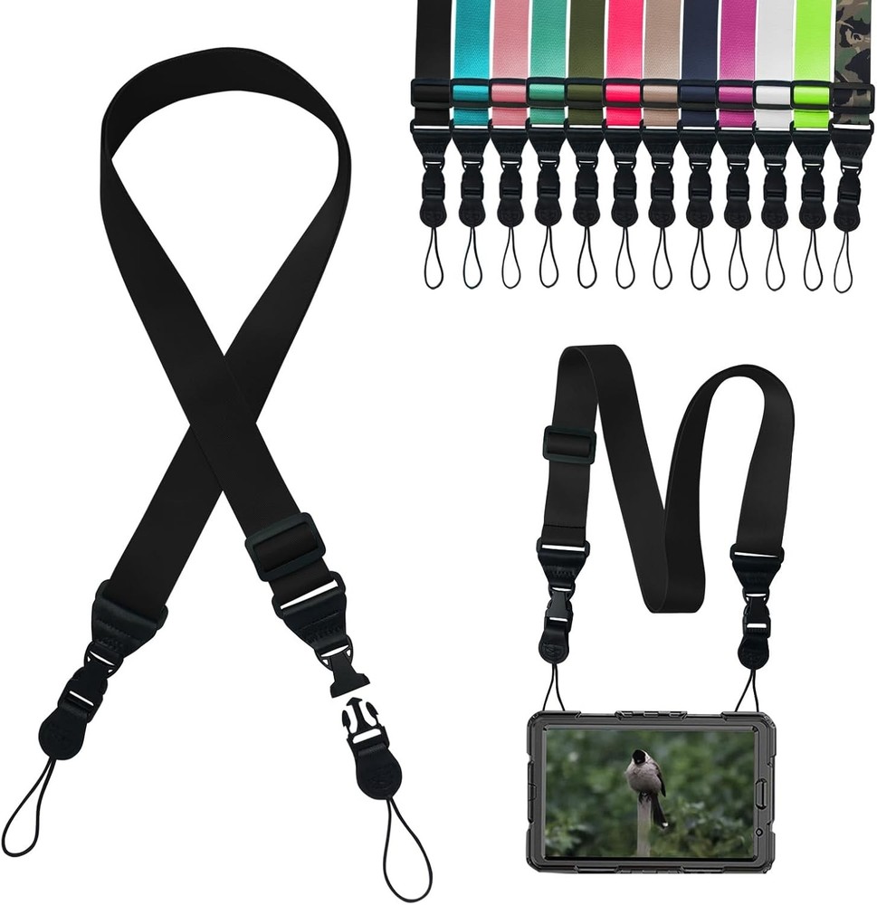 Adjustable shoulder strap nylon lanyard for devices