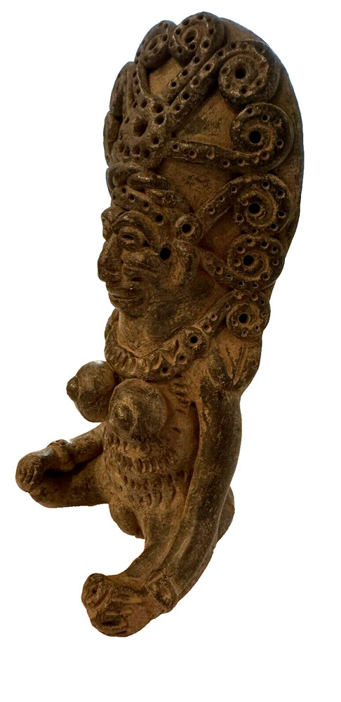 Carved Fertility Goddess Explicit Statue