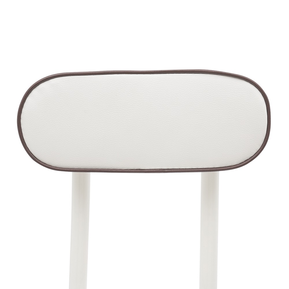 2PCS Bar Stool Portable Folding Stool Padded Folding High Chairs White