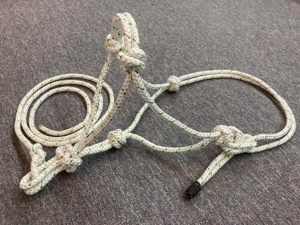 Mule/Donkey Adjustable Rope Halter & 8ft Lead - Very Strong.