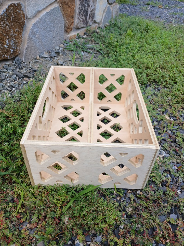 Wood CD Storage Crate - 2 row