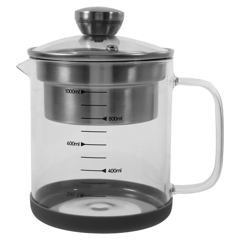 Soy Milk Filter Pot with Fine Mesh Strainer 32Oz Glass Container for Kitchen ...