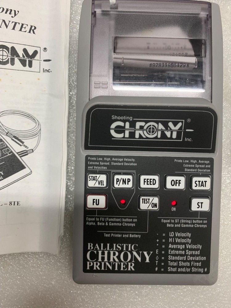 Shooting Chrony Chronograph Ballistic Printer W/ cable
