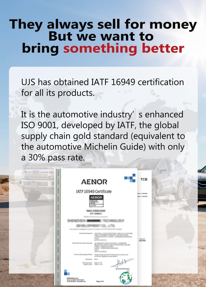 UJS 2026 Enhanced Universal OBD2 Scanner, Check Engine Code Reader - Black