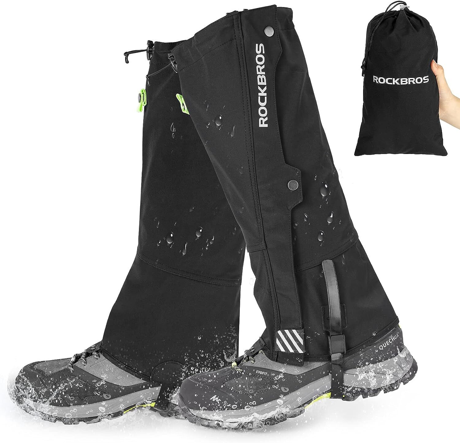 ROCKBROS Ski Shoes Boot Cover Outdoor Snow Leg Gaiters Hiking Climbing Walking