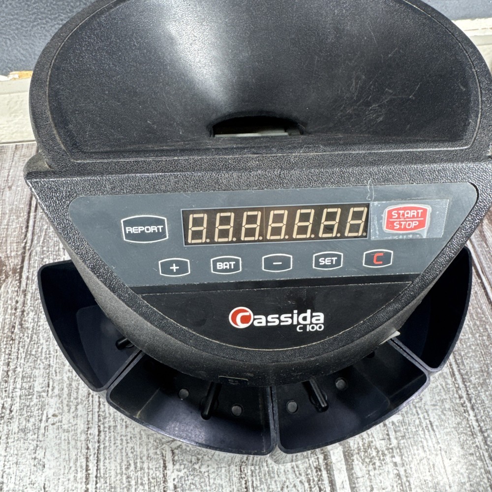 Cassida C100 Electronic Coin Counter/Sorter - Tested & Working